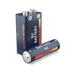 Image showing 9V and AA size batteries