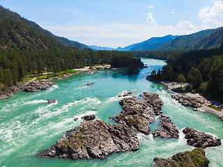 Image showing Aerial view of Katun river