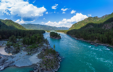 Image showing Aerial view of Katun river