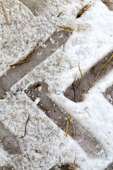 Image showing winter time on the road