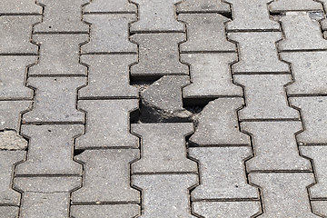 Image showing road made of modern tiles