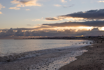 Image showing Pevensey Bay Sunset