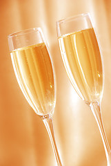 Image showing Two glasses of champagne