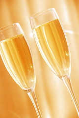 Image showing Two glasses of champagne