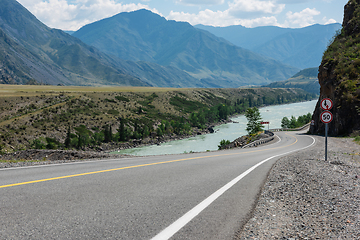 Image showing Chuysky trakt road in the Altai mountains.