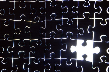 Image showing puzzle background with one missing piece