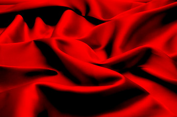 Image showing Elegant red satin