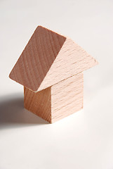 Image showing Wooden model of house