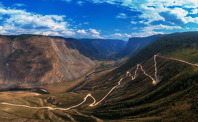 Image showing Altai mountain road pass