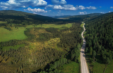 Image showing Chuysky trakt road in the Altai mountains.