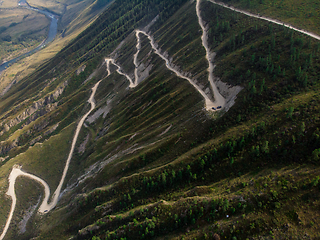 Image showing Altai mountain road pass