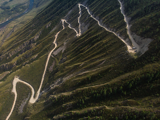 Image showing Altai mountain road pass