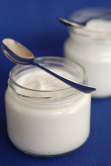 Image showing Two glasses of yogurt