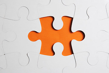 Image showing puzzle background with one missing piece
