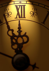 Image showing clock showing time about twelve