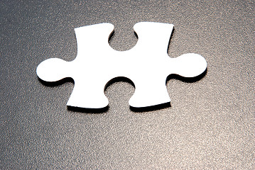 Image showing Close up shot of a  puzzle piece