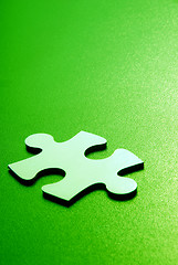 Image showing Close up shot of a puzzle piece