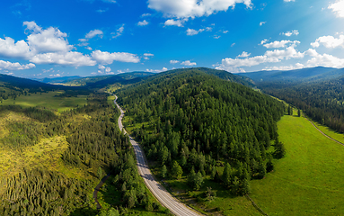 Image showing Chuysky trakt road in the Altai mountains.