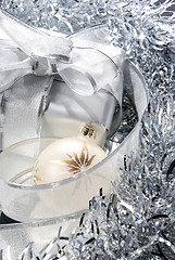 Image showing Christmas ball and gift