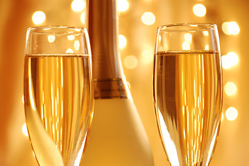 Image showing Two glasses of champagne