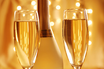 Image showing Two glasses of champagne