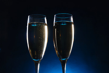 Image showing champagne glasses