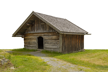 Image showing historic small wooden barn