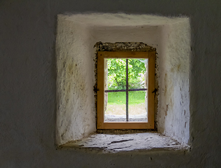 Image showing historic wall and window