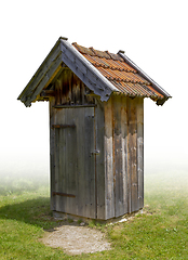 Image showing wooden pit latrine