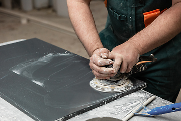 Image showing Stone furniture production.