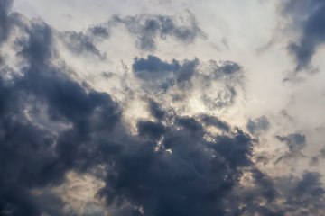 Image showing beautiful cloudy sky during sunset