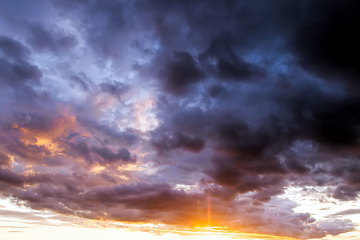 Image showing majestic and gloomy clouds