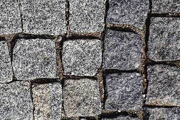 Image showing a road made of concrete tiles for pedestrian