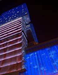 Image showing Decorated building at night