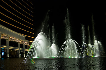 Image showing Fountain at night