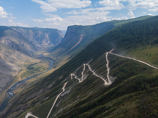 Image showing Altai mountain road pass