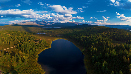 Image showing Aerial drone view of the lake of Kidelyu