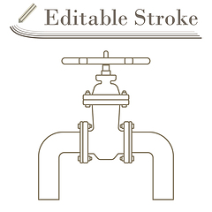 Image showing Icon Of Pipe With Valve