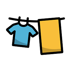 Image showing Drying Linen Icon