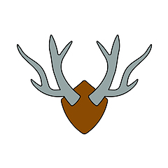 Image showing Icon Of Deer\'s Antlers