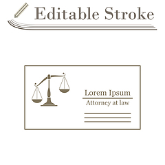 Image showing Lawyer Business Card Icon