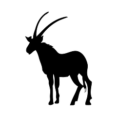 Image showing Oryx Antelope Silhouette