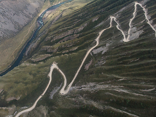 Image showing Altai mountain road pass