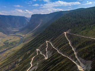 Image showing Altai mountain road pass