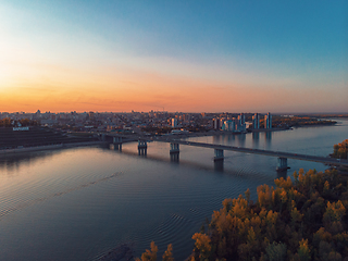 Image showing Aerial shot of view to Barnaul city.