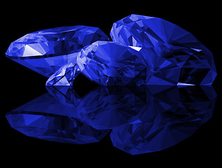 Image showing 3d Sapphire Gems Isolated