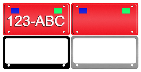 Image showing License Plate Illustration Set