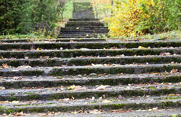 Image showing old staircase in the autumn season