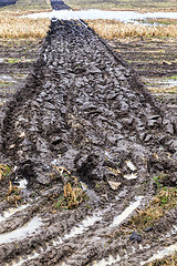 Image showing plowed field in autumn