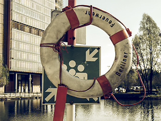 Image showing Vintage looking Lifebuoy